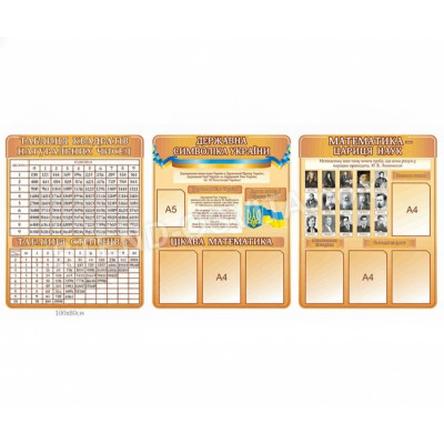 Комплект стендів для кабінету математики №10