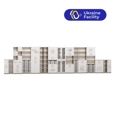 Стінка для кабінету Захист України з фотодруком (модульна)