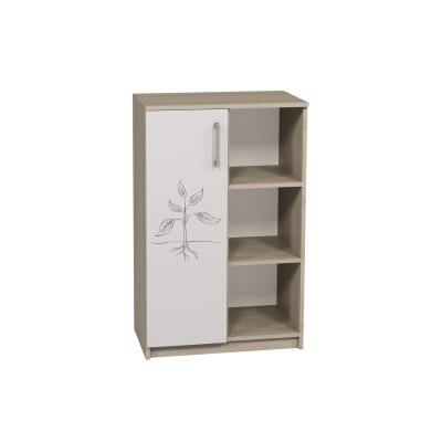 Тумба напівзакрита з одними дверцятами (ліва) з фотодруком для кабінету біології
